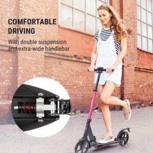 KLARFIT Float, kolobežka, 200 mm, PU kolesá, ABEC 7, rukoväte AS-soft grips, magenta