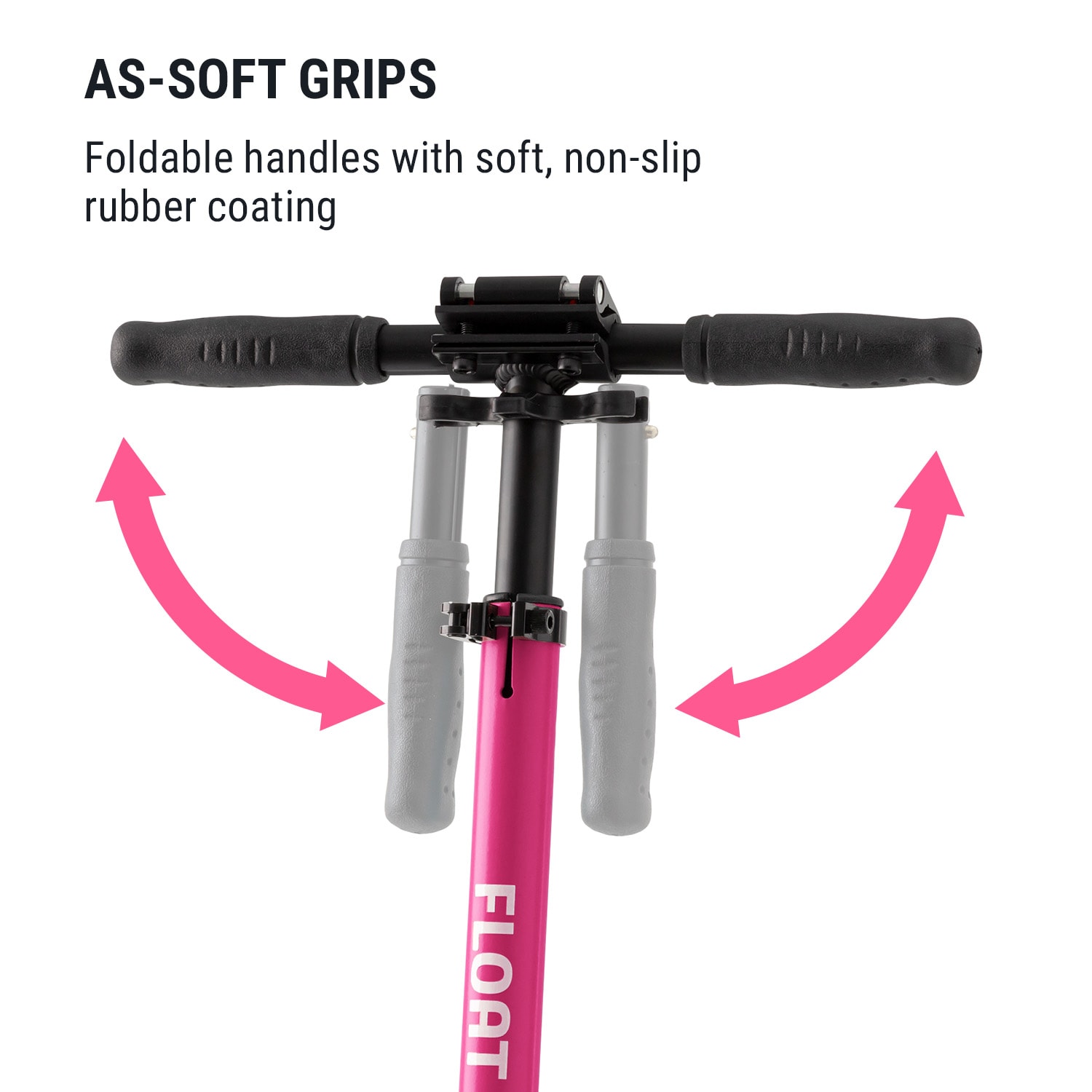 KLARFIT Float, kolobežka, 200 mm, PU kolesá, ABEC 7, rukoväte AS-soft grips, magenta – Obrázok 5