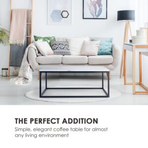 Besoa Volos T100, konferenčný stolík, 100 x 40 x 50 cm, mramor, interiér & exteriér, čierny/biely