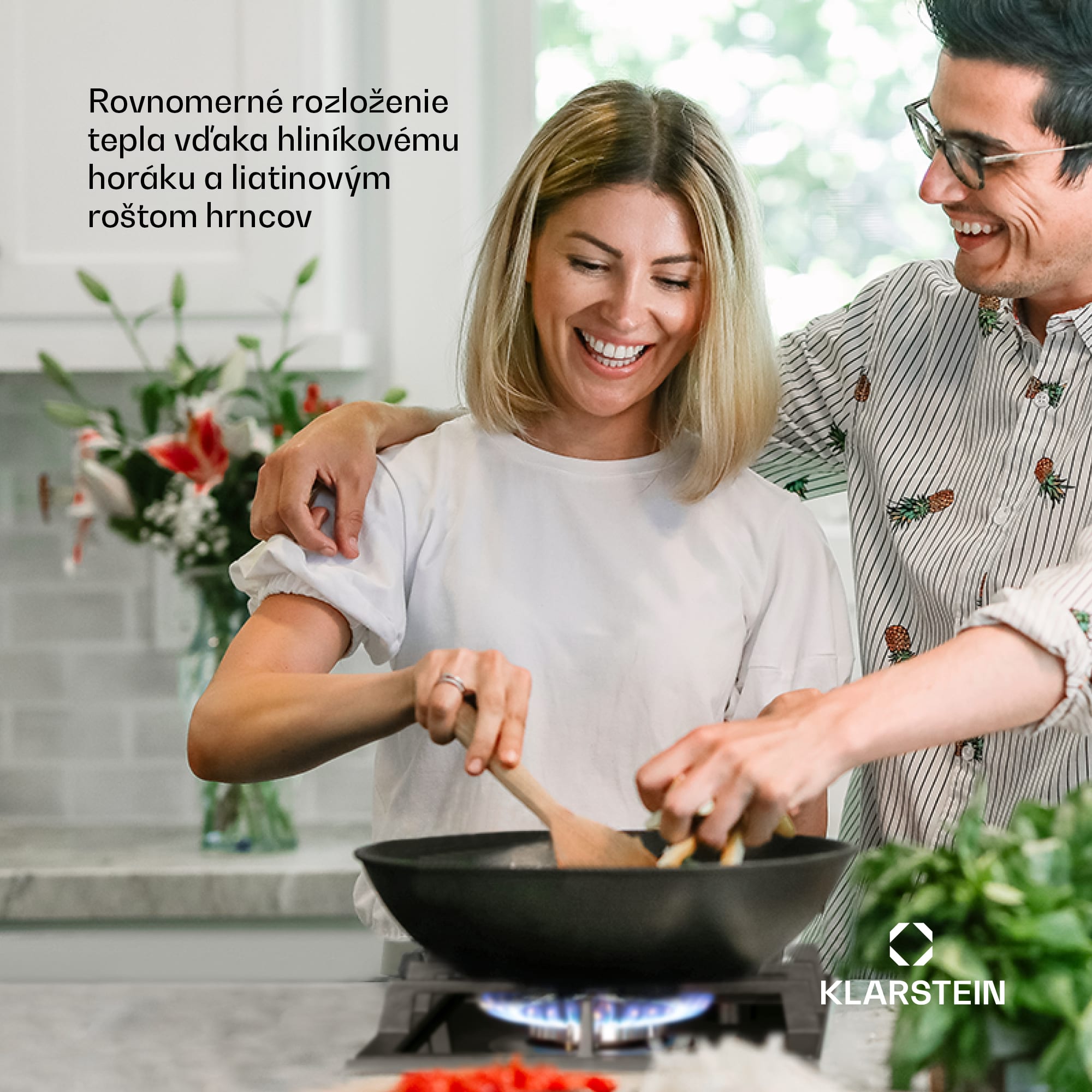 Klarstein Alchemist Domino, plynová varná doska, 2 hliníkové horáky, sklokeramika – Obrázok 3