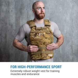 Capital Sports Battlevest 2.0, záťažová vesta, 2 x 8,75 lbs (4,0 kg) závažie, camo