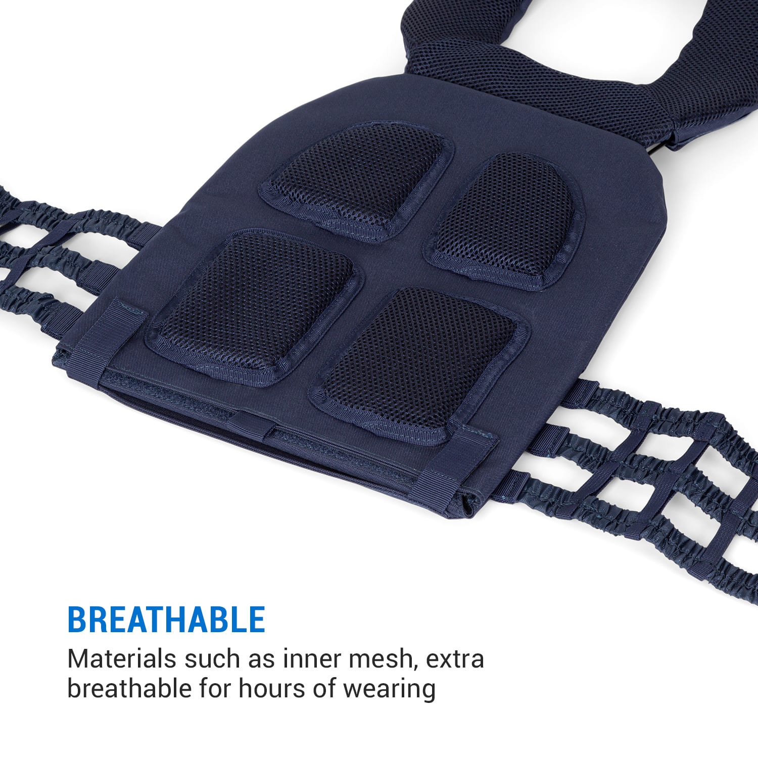 Capital Sports Battlevest 2.0, záťažová vesta, 2 x 8,75 lbs (4,0 kg) závažie, modrá – Obrázok 4