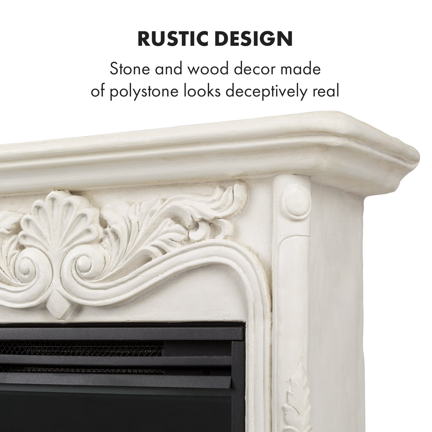 Klarstein Etna Pozzolana, elektrický krb, 1800 W, týždenný časovač, diaľkové ovládanie, biely – Obrázok 5