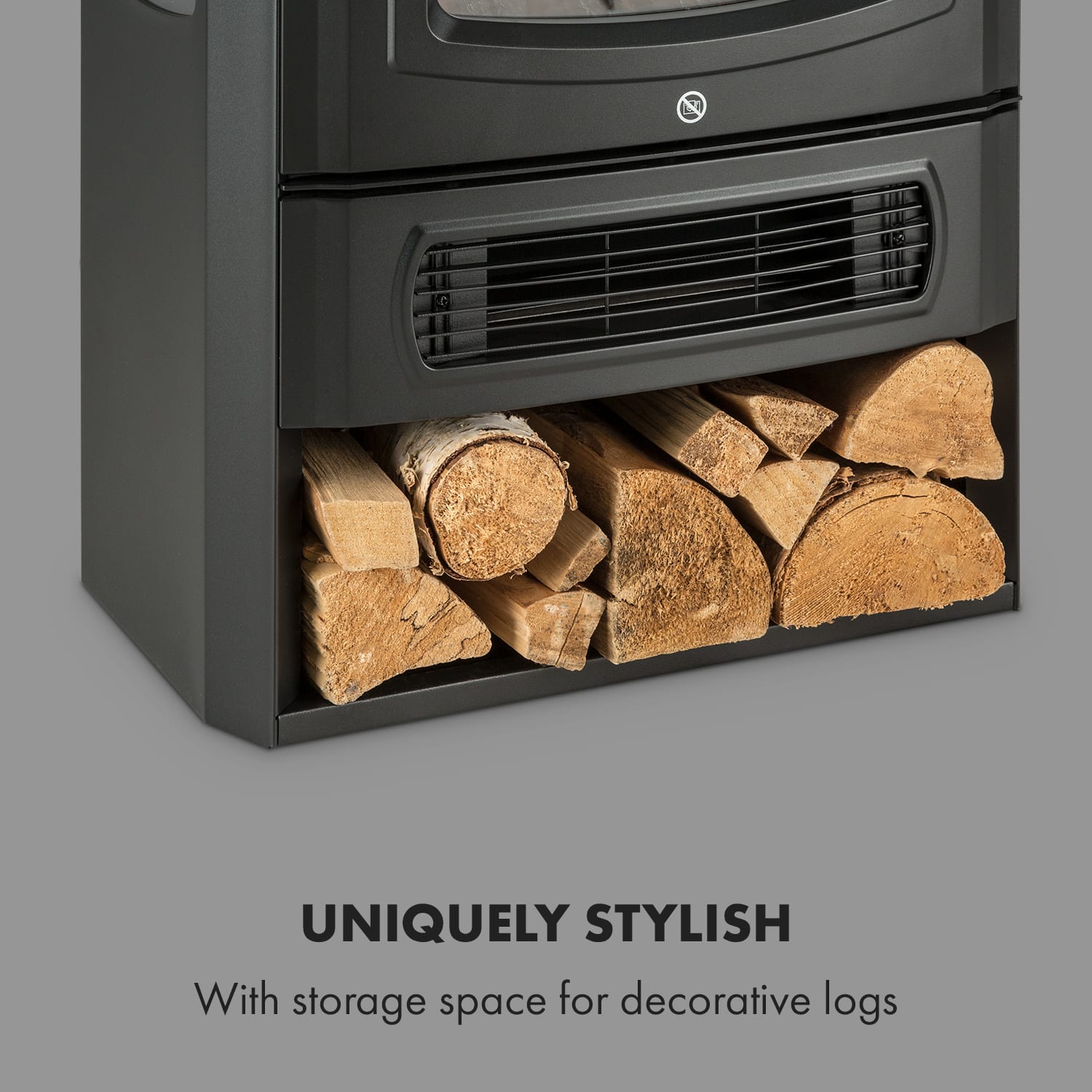 Klarstein Bormio Panorama, elektrický krb, 1000/2000 W, termostat, čierny – Obrázok 4