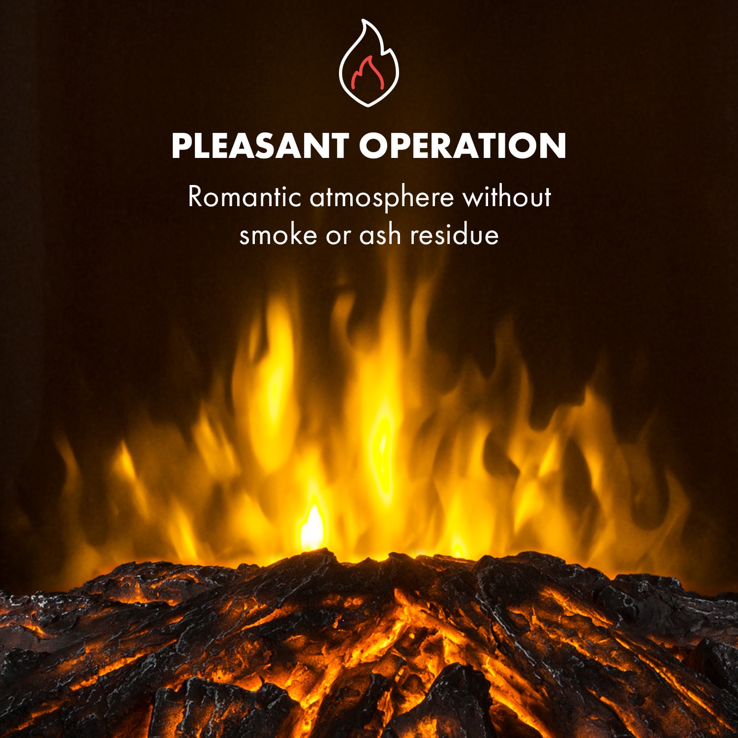 Klarstein Bormio Panorama, elektrický krb, 1000/2000 W, termostat, čierny – Obrázok 5