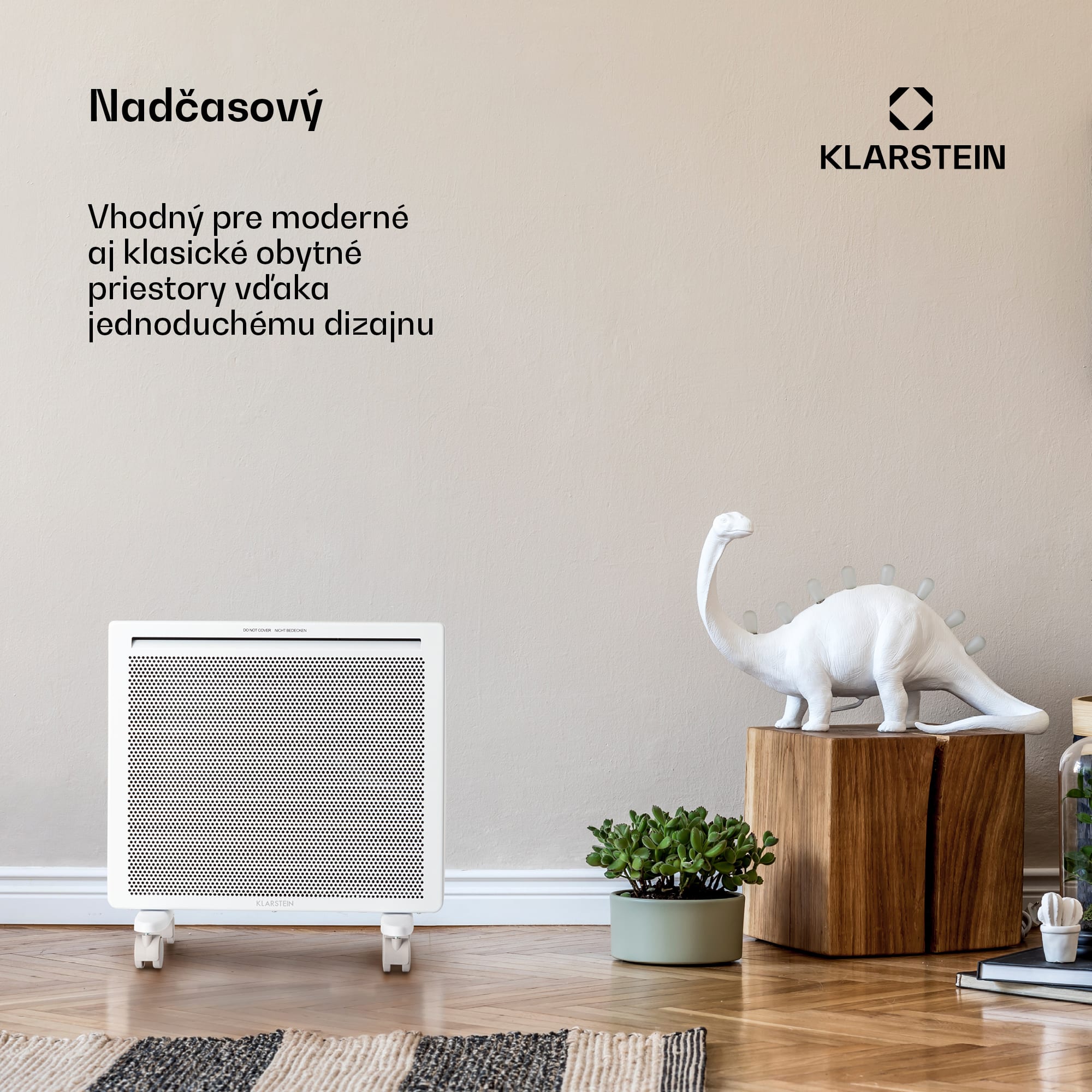 Klarstein Hot Spot Slimcurve Double Wave, konvektor, ohrievač 2 v 1, 1000 W, týždenný časovač, biely – Obrázok 2