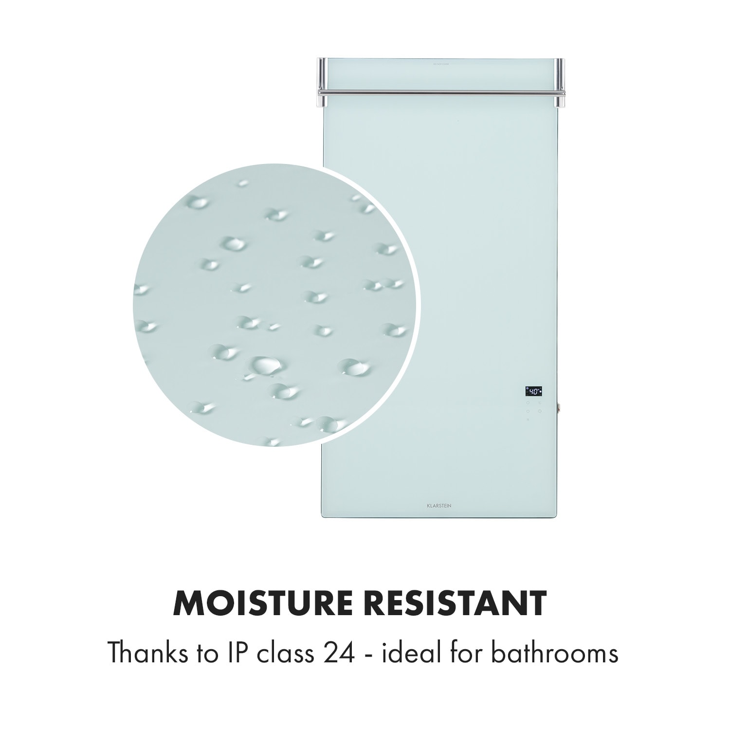 Klarstein Hot Spot Crystal Spotless Smart, infračervený ohrievač, 750 W, aplikácia, biely – Obrázok 5