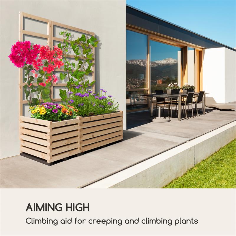 Blumfeldt Modu Grow 50 UP, mriežka na rastliny, 151 x 50 x 3 cm, borovica