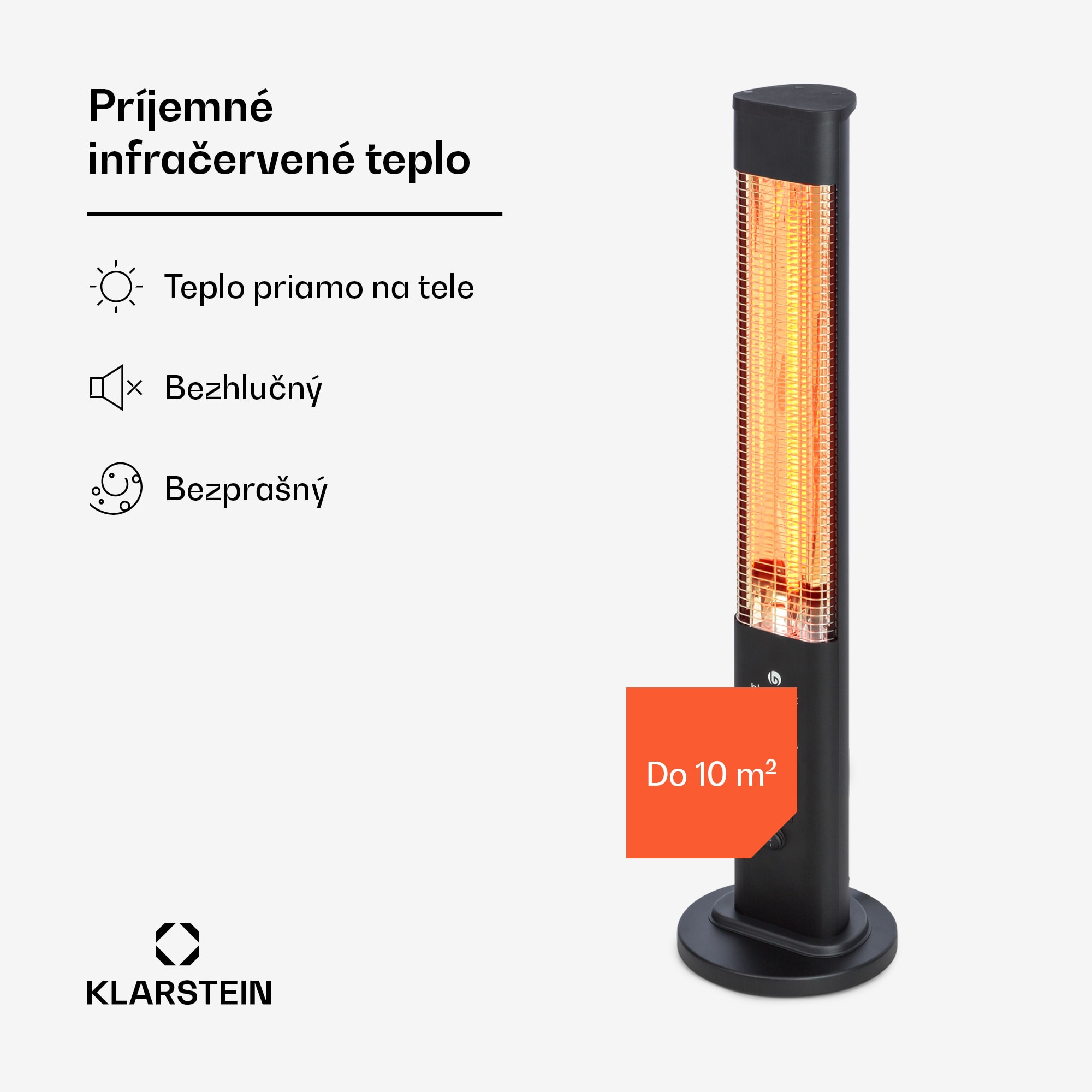 Blumfeldt Heat Guru Plus, vonkajší sálavý ohrievač, 1200 W, 3 nastavenia ohrevu, diaľkové ovládanie