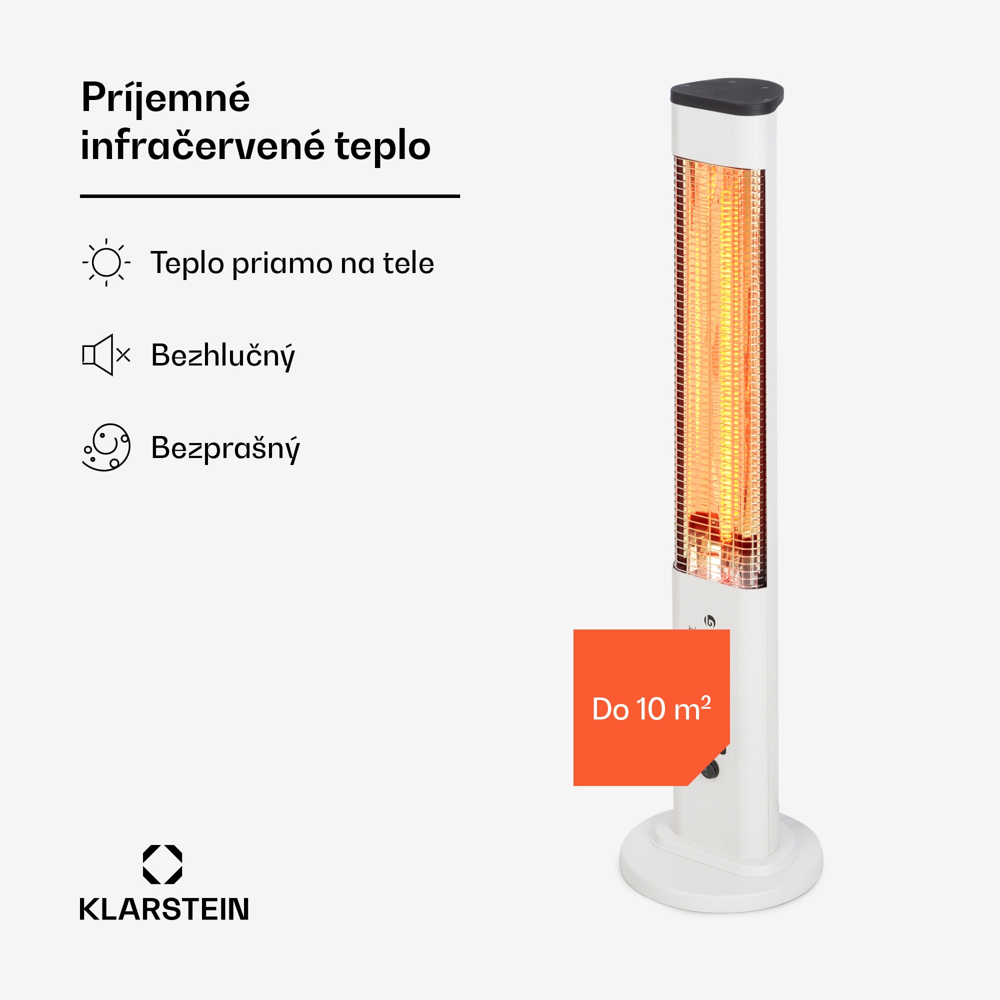 Blumfeldt Heat Guru Plus, vonkajší sálavý ohrievač, 1200 W, 3 nastavenia ohrevu, diaľkové ovládanie