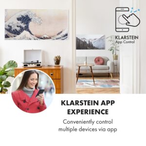 Klarstein Wonderwall Air Art Smart, infračervený ohrievač, 120 x 60 cm, 700 W, aplikácia, vlny