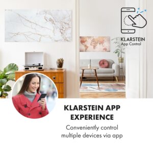 Klarstein Wonderwall Air Art Smart, infračervený ohrievač, 120 x 60 cm, 700 W, aplikácia, mramor I