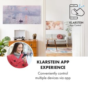 Klarstein Wonderwall Air Art Smart, infračervený ohrievač, 120 x 60 cm, 700 W, aplikácia, východ slnka