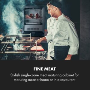 Klarstein Steakhouse Pro, chladnička na zrenie mäsa, 1 zóna, 98 l, 1–25°C, dotyková, nehrdzavejúca oceľ