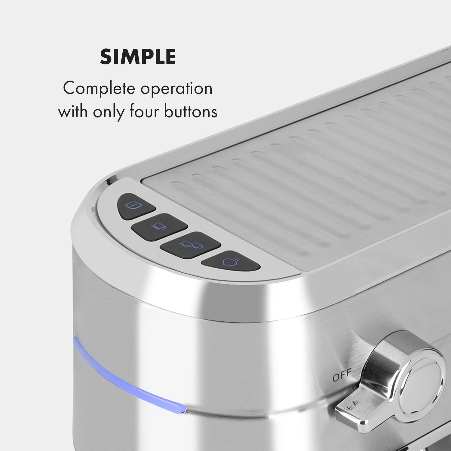 Klarstein Futura, pákový kávovar, 1450 W, 20 bar, 1,25 l, nehrdzavejúca oceľ – Obrázok 5