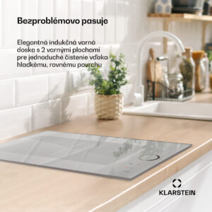 Klarstein Delicatessa Slim Domino, indukčná varná doska, 3500 W, časovač