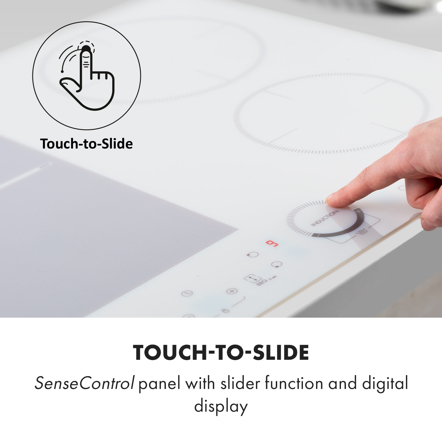 Klarstein Delicatessa 60 Hybrid, vstavaná indukčná varná doska, 7000 W, 4 zóny – Obrázok 4