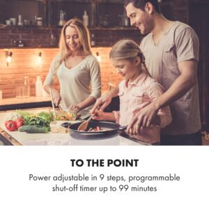 Klarstein Delicatessa 90 Hybrid, vstavaná indukčná varná doska, 7400 W, 5 zón, čierna