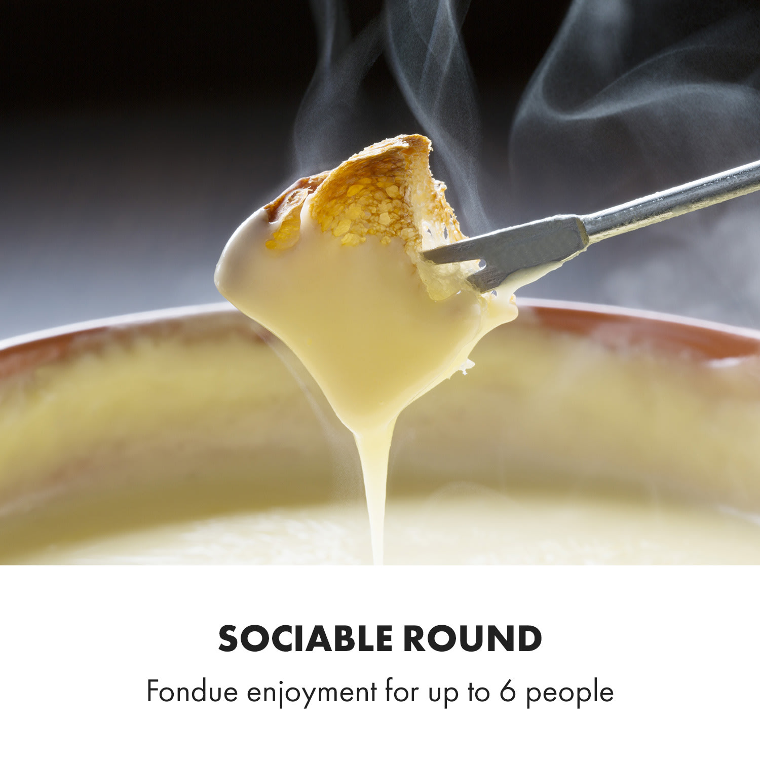 Klarstein Bambus, fondue, 800 W, hrniec z ušľachtilej ocele – Obrázok 2