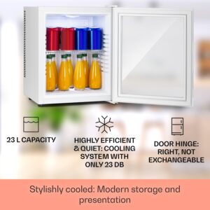 Klarstein Brooklyn 24, mini chladnička, sklenené dvierka, LED osvetlenie, police