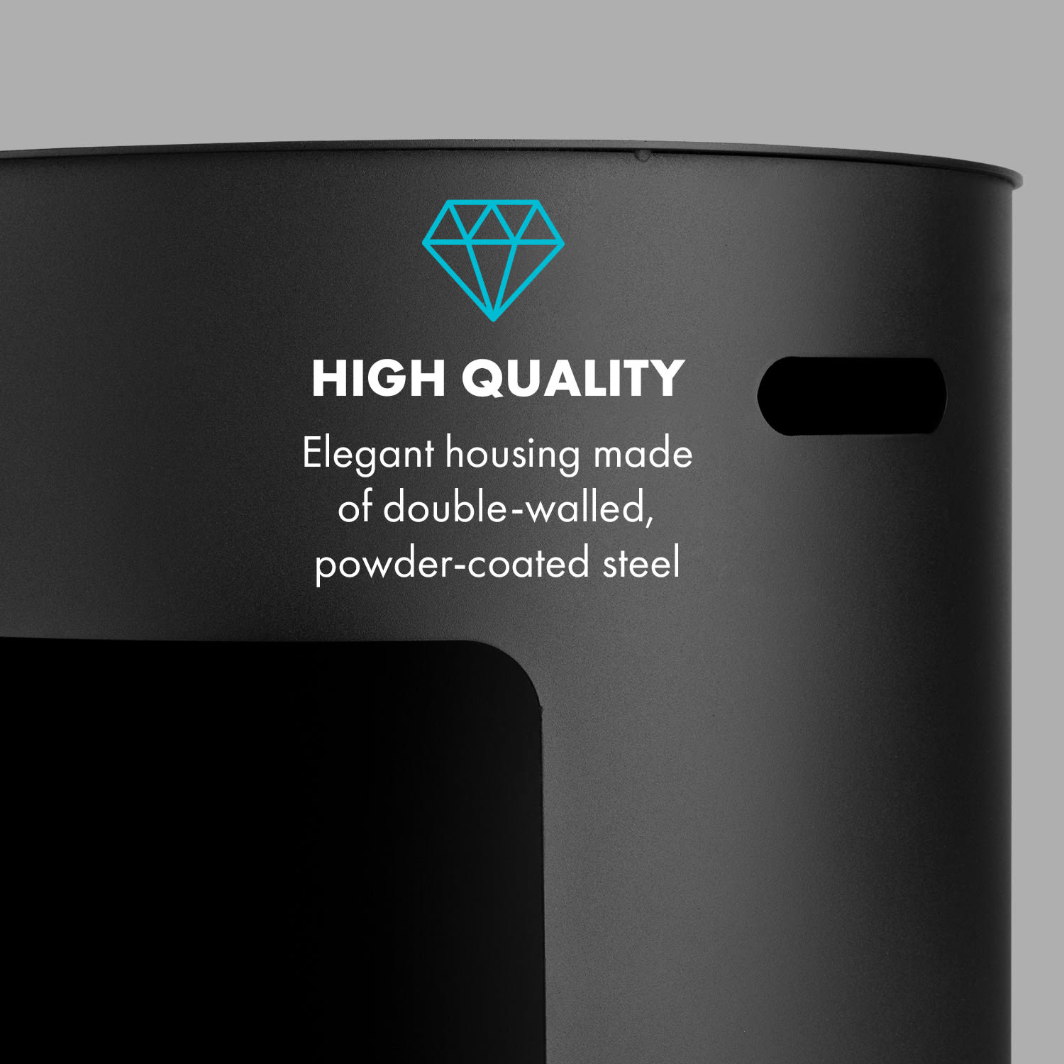 Klarstein Phantasma Niro, etanolový krb, bezpečnostný horák, hasiaca pomôcka, doba horenia 3,5 h – Obrázok 2