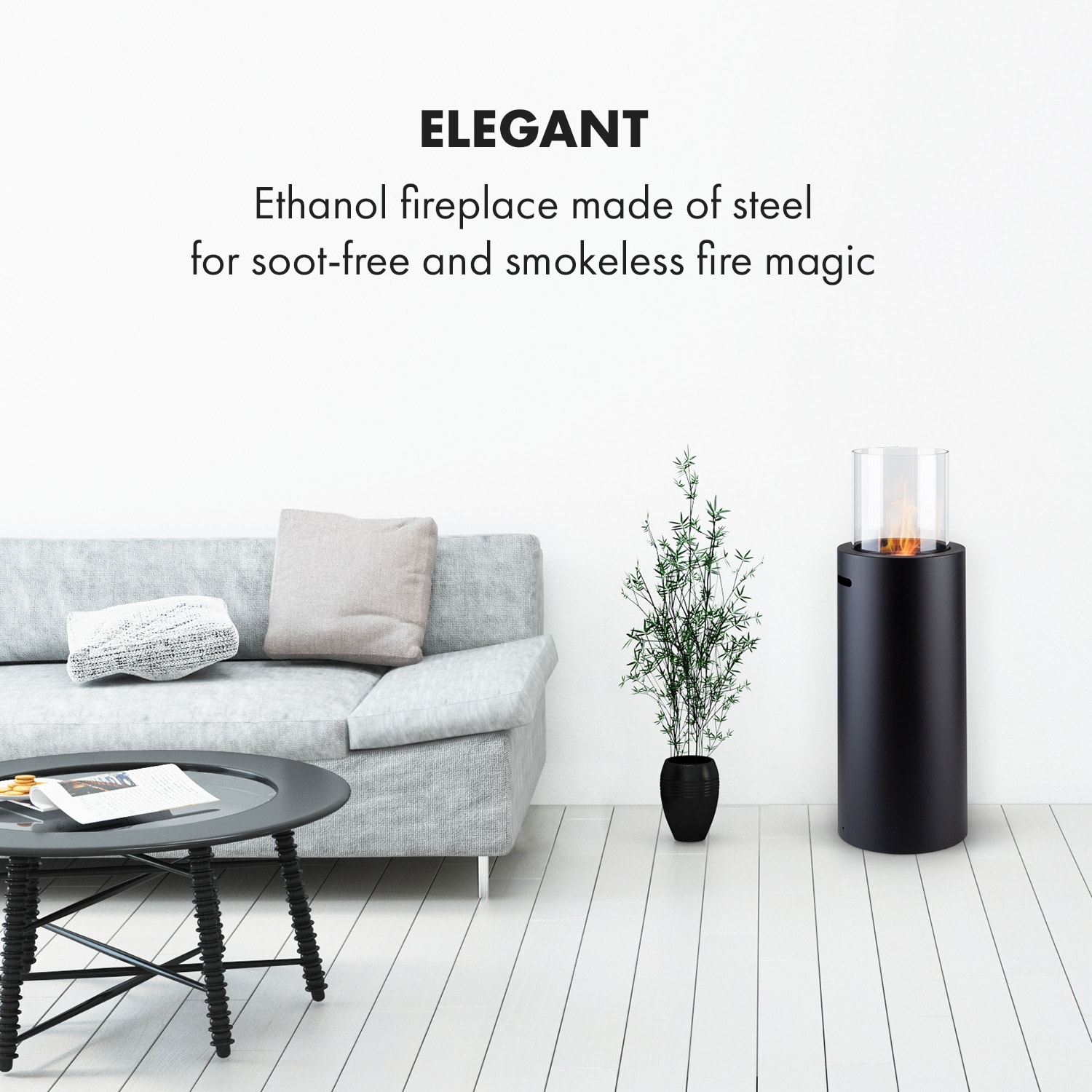 Klarstein Phantasma Skyfire, etanolový krb, bezpečnostný horák, hasiaca pomôcka