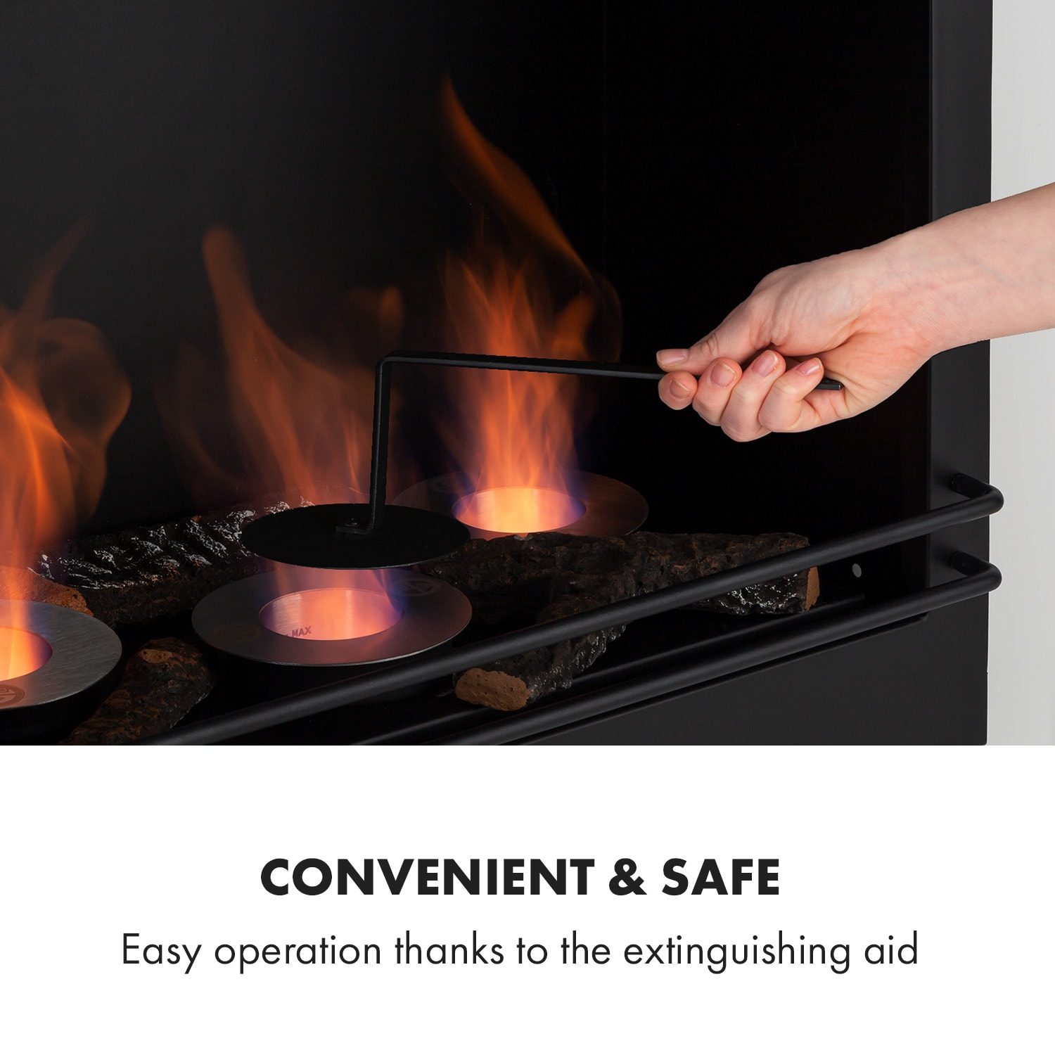 Klarstein Phantasma Manor, etanolový krb, 3,4 kW, vidiecky štýl, MDF, doba horenia 2,5 h – Obrázok 2