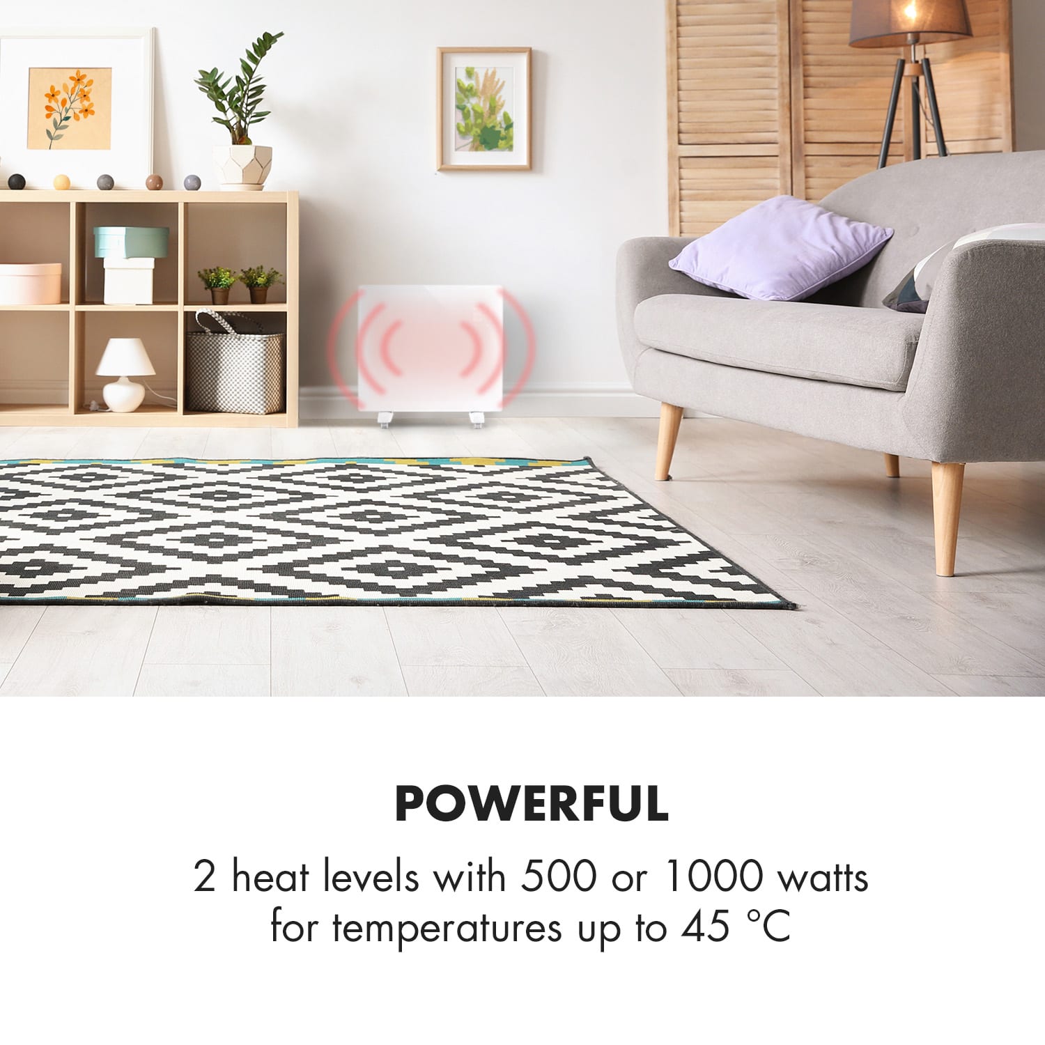 Klarstein Bornholm Single Smart, konvektor, 1000 W, ovládanie cez aplikáciu, biely