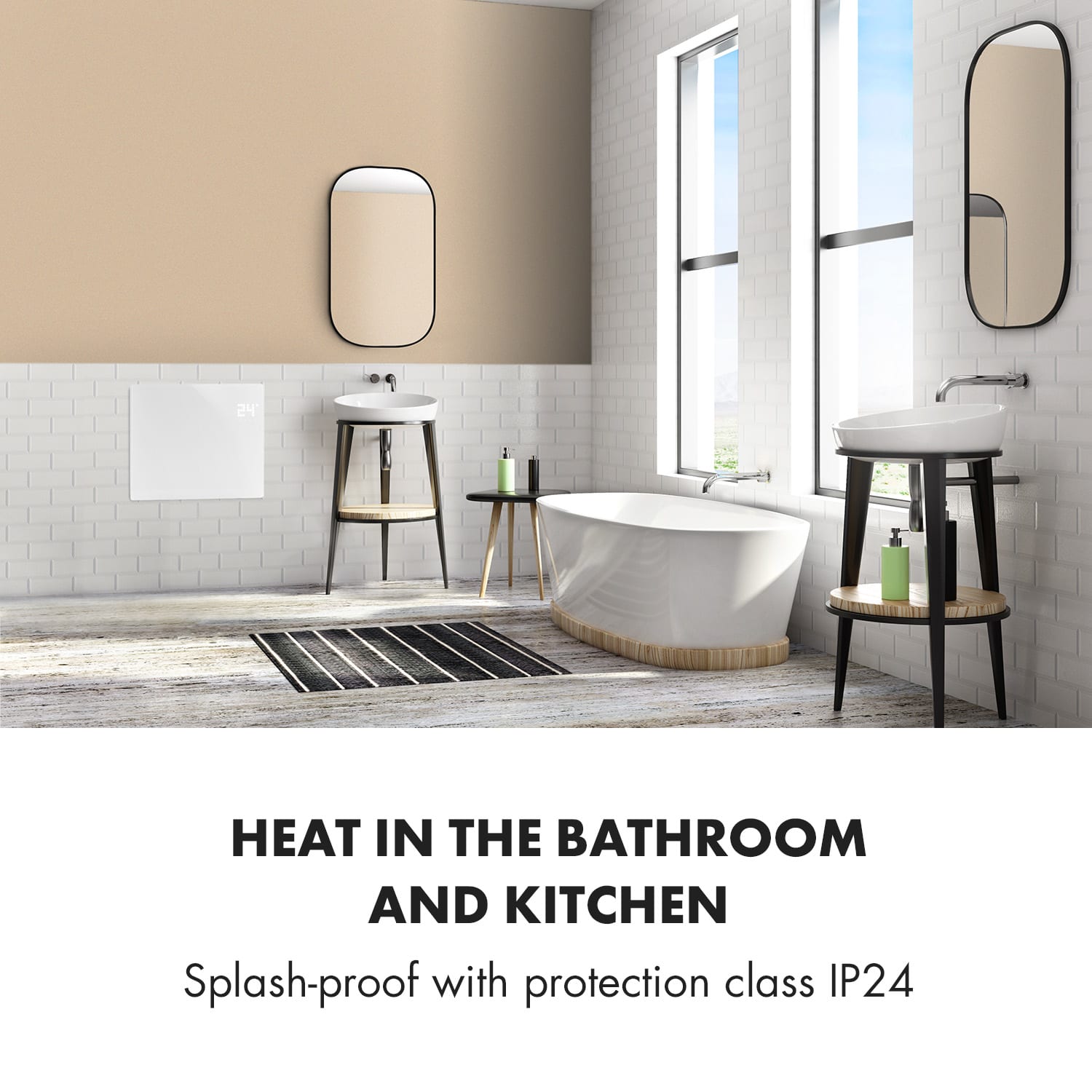 Klarstein Bornholm Single Smart, konvektor, 1000 W, ovládanie cez aplikáciu, biely – Obrázok 5