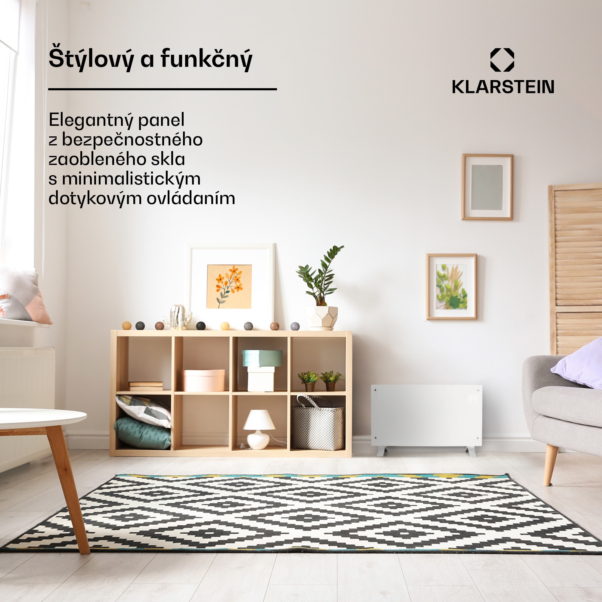 Klarstein Bornholm Curved Smart, konvektor, 2000 W, ovládanie cez aplikáciu, biely – Obrázok 3