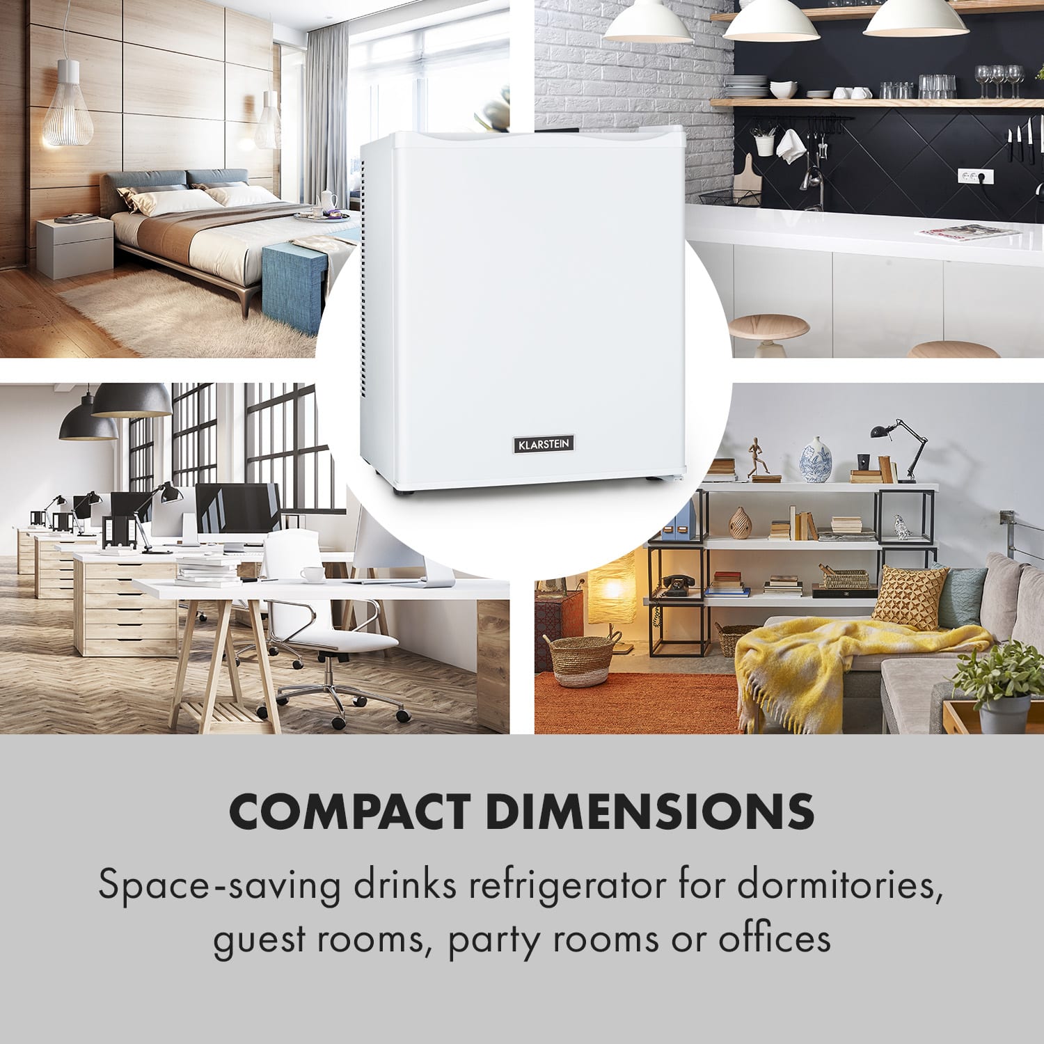 Klarstein Happy Hour, minibar, 5-15°C, energet. trieda G, tichý, 23dB, LED svetlo – Obrázok 2