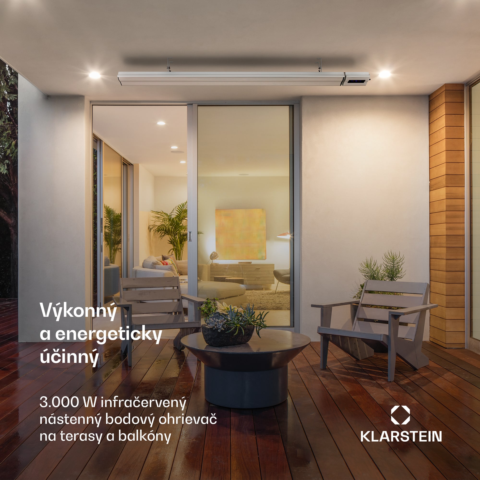 Blumfeldt Cosmic Beam Smart 30, infračervený ohrievač, 3000 W, ovládanie cez aplikáciu, biely – Obrázok 2