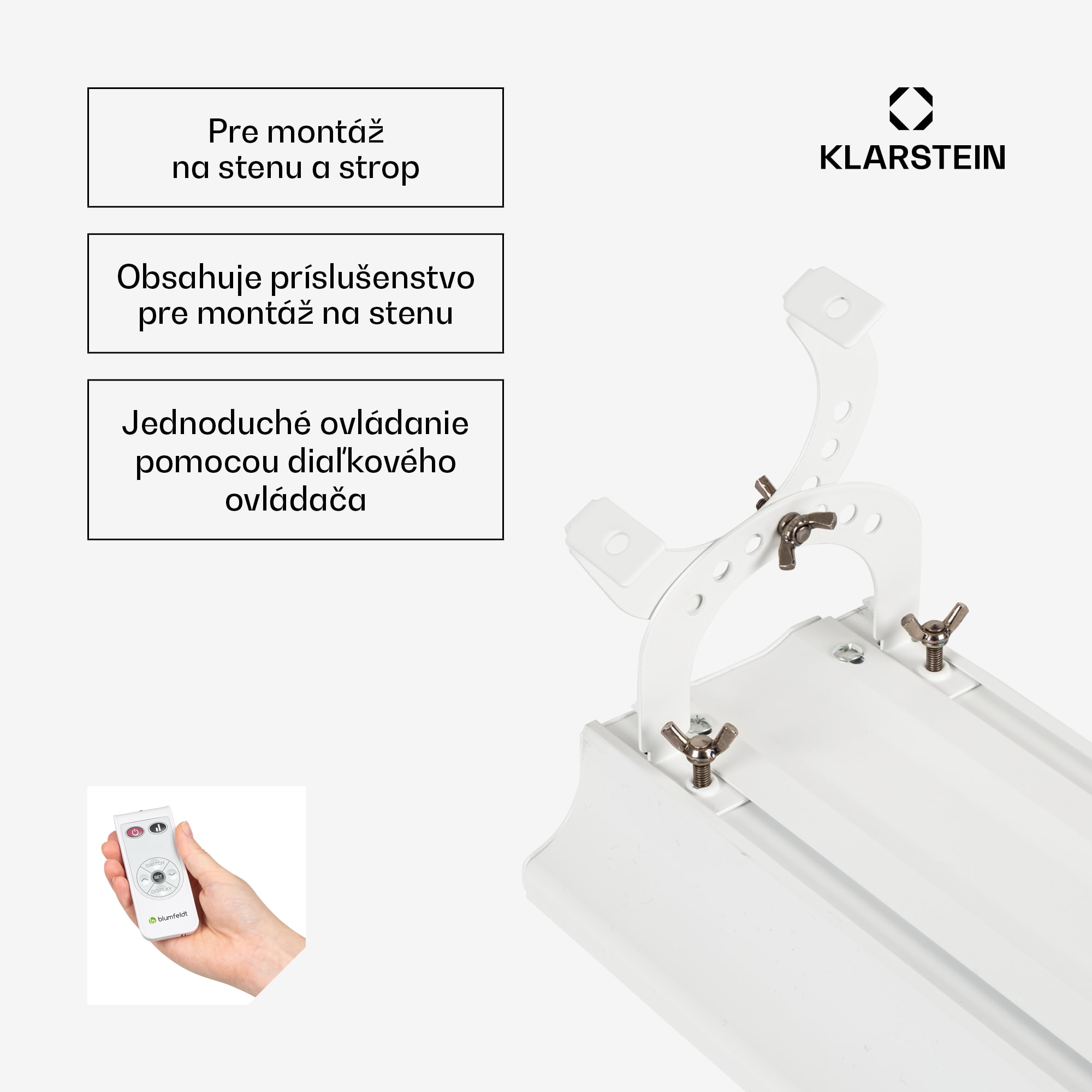 Blumfeldt Cosmic Beam Smart 30, infračervený ohrievač, 3000 W, ovládanie cez aplikáciu, biely – Obrázok 5