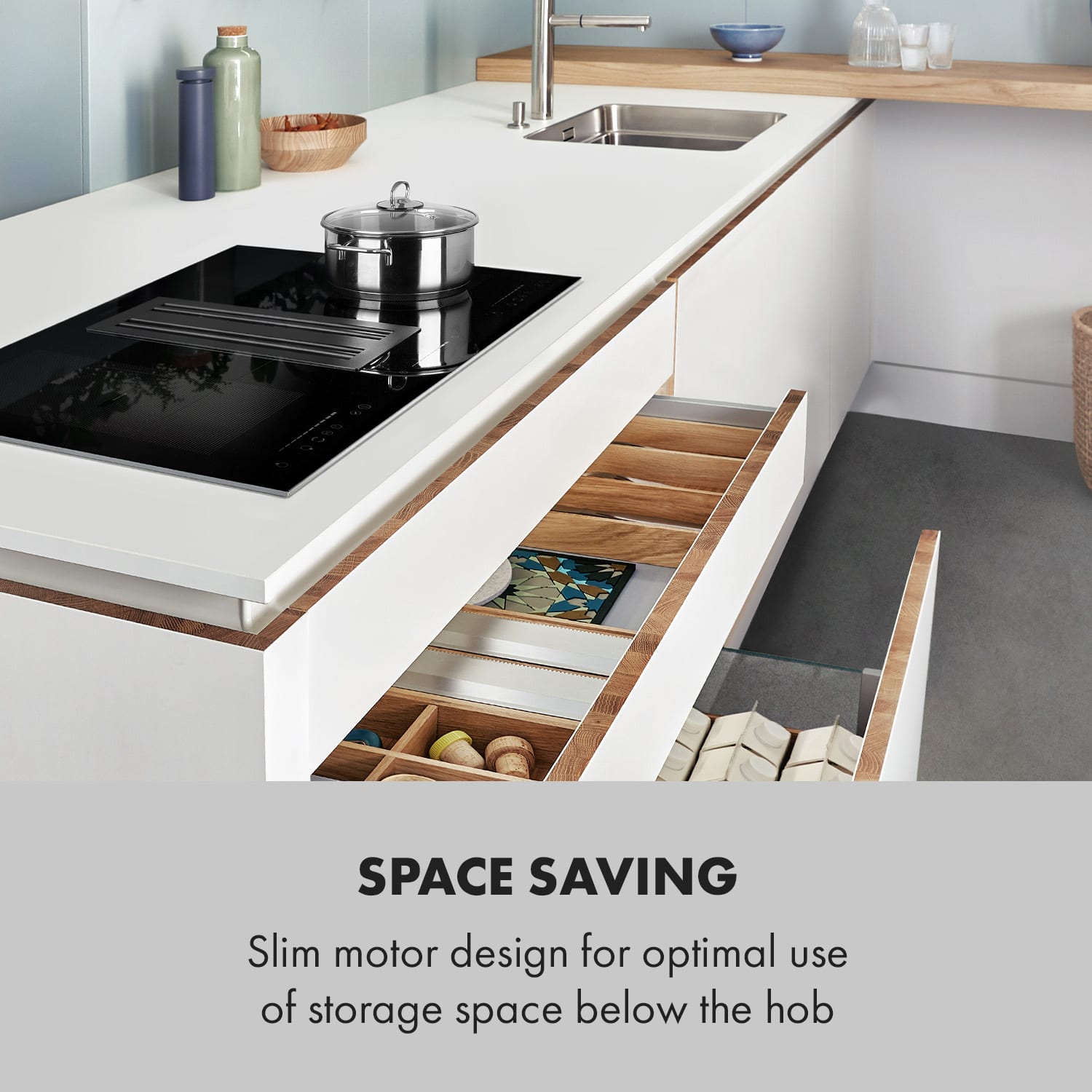 Klarstein Full House 2.0, indukčná varná doska s odsávaním, 271 m³/h, energet. trieda A – Obrázok 2