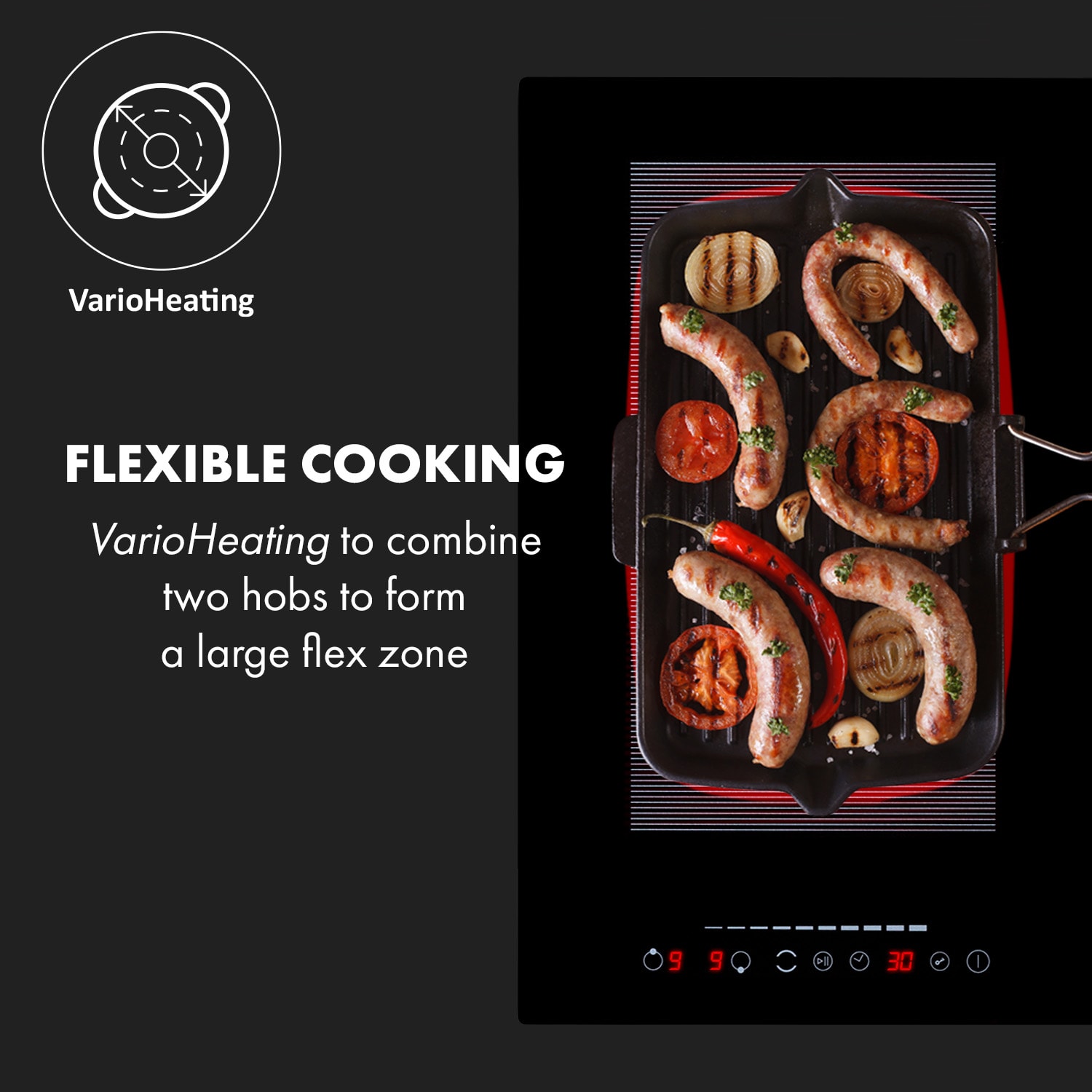 Klarstein Full House 2.0, indukčná varná doska s odsávaním, 271 m³/h, energet. trieda A – Obrázok 5