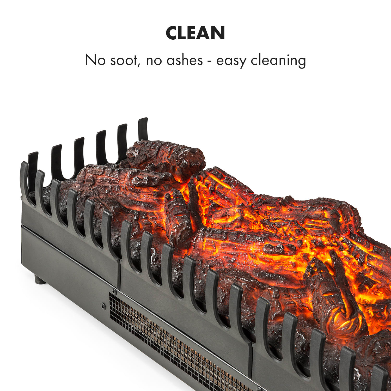 Klarstein Kamini FXL, elektrický krb, krbová vložka, 1000/2000 W, 2 W LED, čierny – Obrázok 3