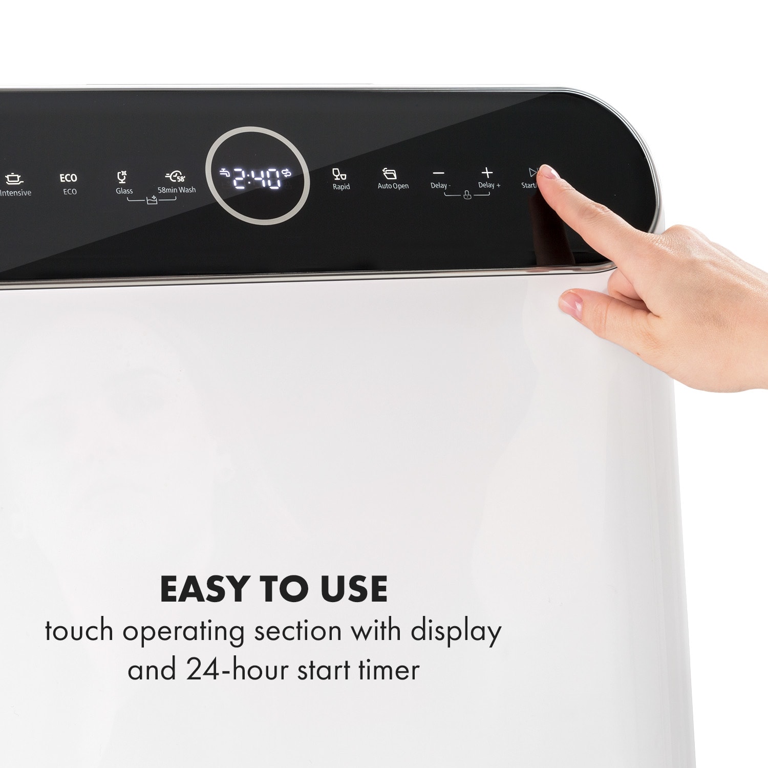 Klarstein Oceana, umývačka riadu, 860 W, energet. trieda F, voľne stojaca, bez inštalácie, biela – Obrázok 3