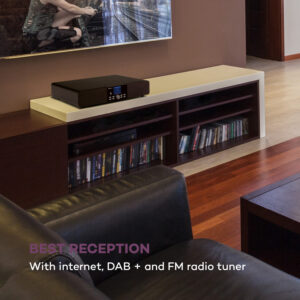 Auna Stealth Base Connect Soundbase, Bluetooth, internet/DAB+FM, USB, AUX