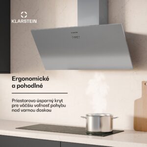 Klarstein Silver Lining 90 digestor 90 cm 568 m³/h EEK A nehrdzavejúca oceľ