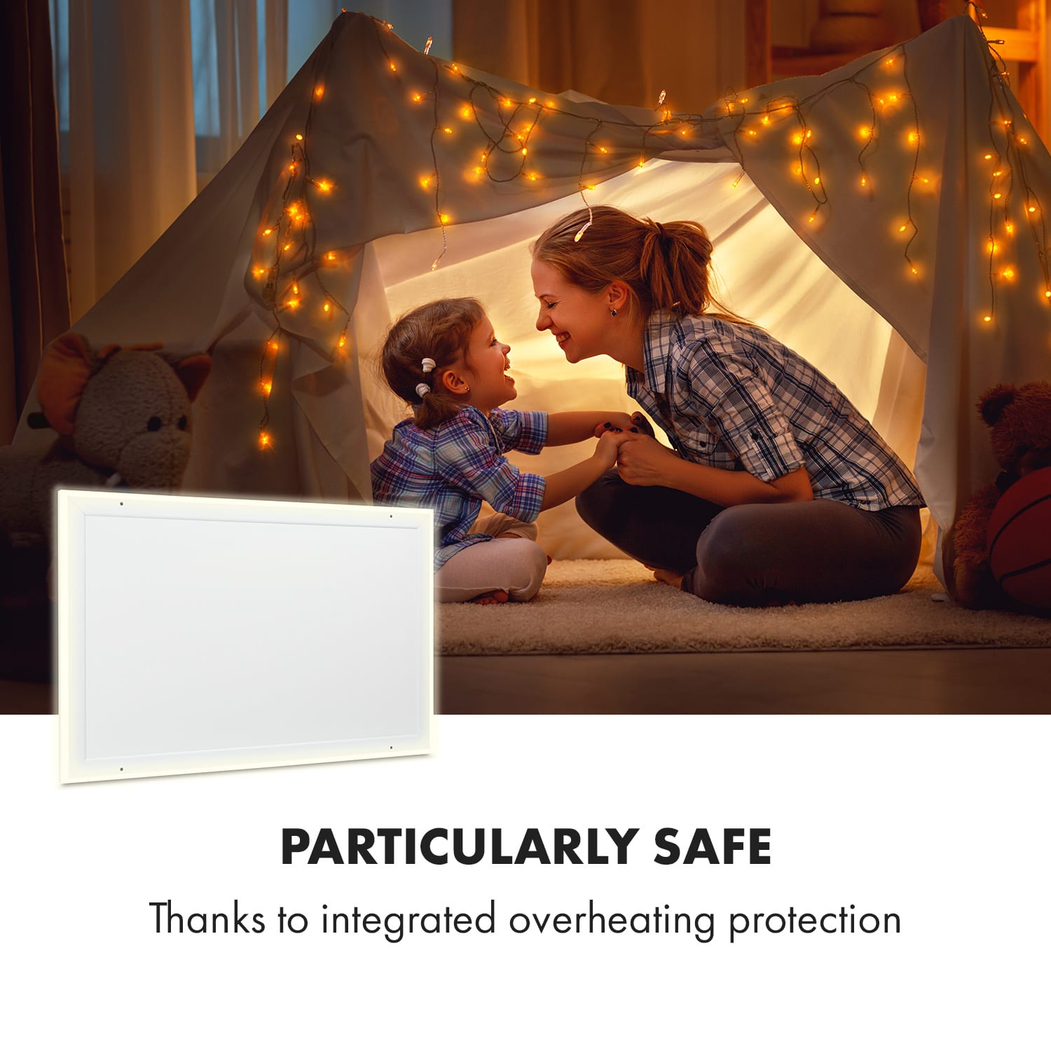 Klarstein Midnight Sun, infračervený stropný ohrievač, 110,5 x 70,5 cm, 600 W – Obrázok 3