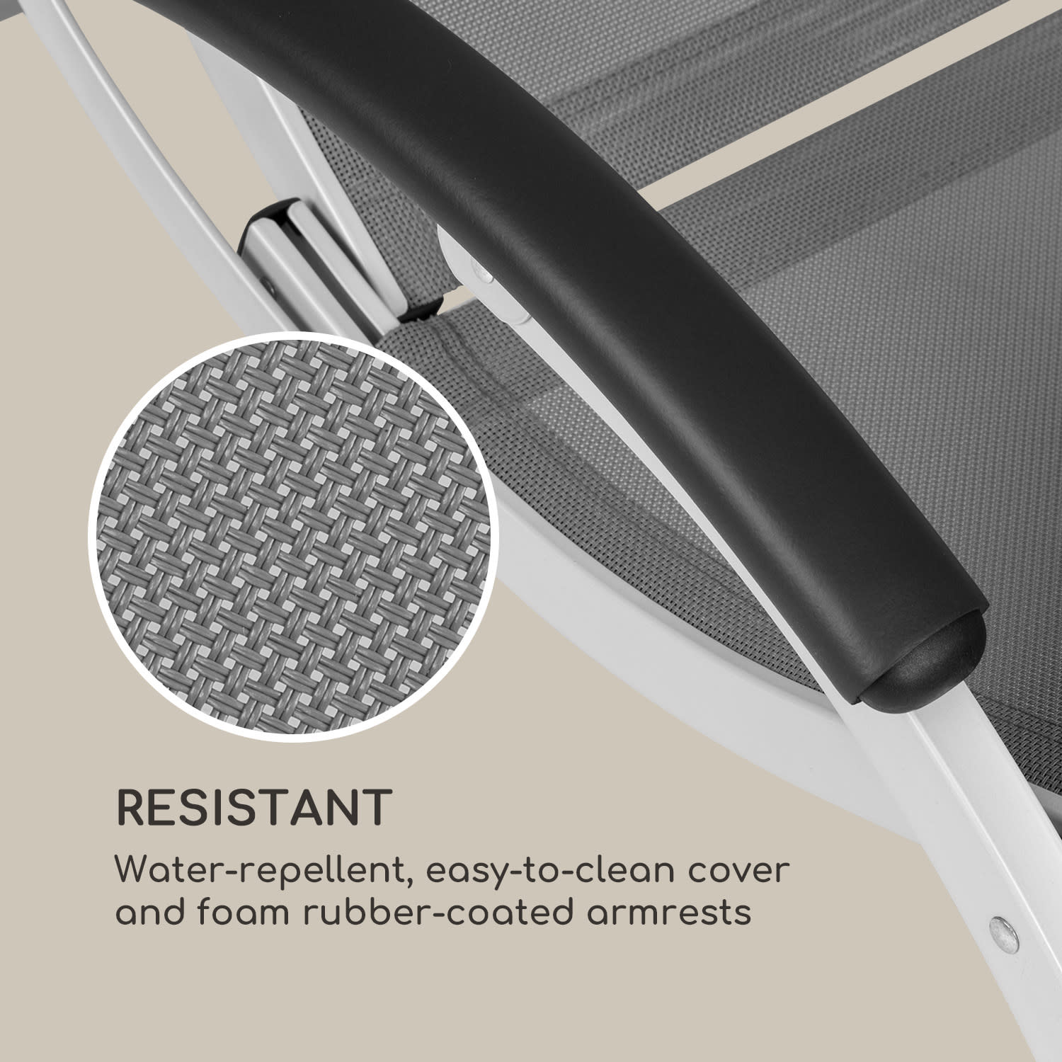 Blumfeldt Sunnyvale, lehátko, s podnožkou, hliník, 4 úrovne – Obrázok 4