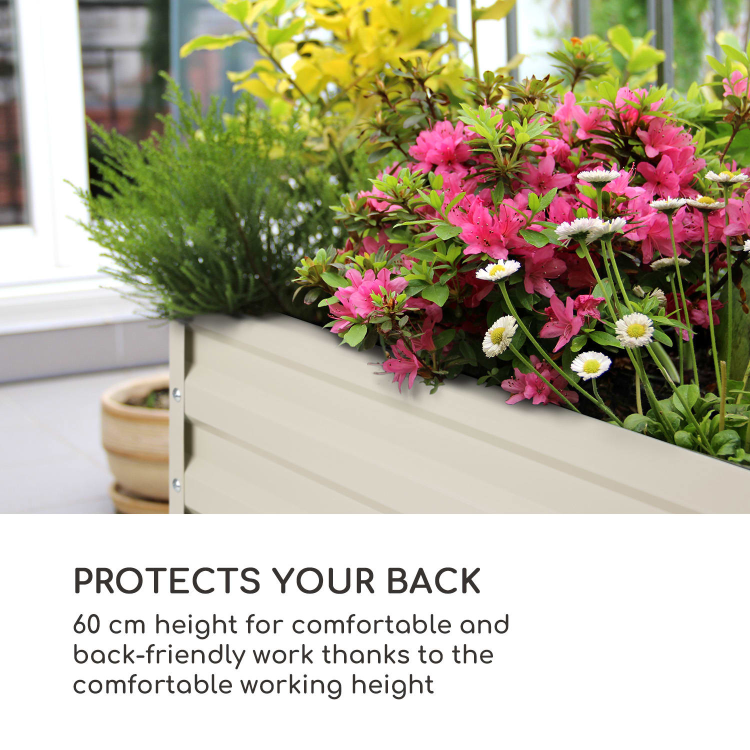 Blumfeldt High Grow Straight, vyvýšený záhon, 200 x 60 x 100 cm, 1200 l, oceľ – Obrázok 2