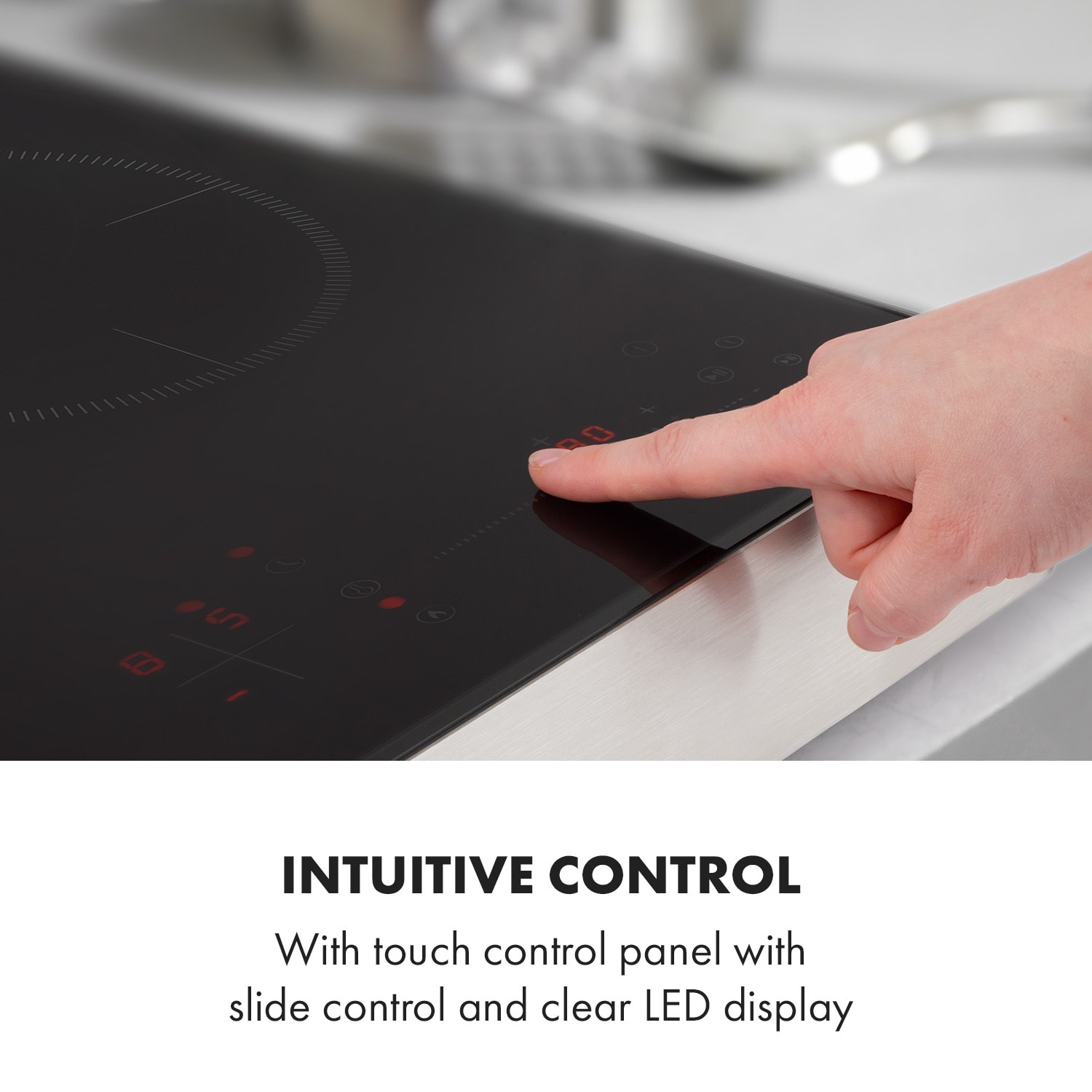 Klarstein TrinityCook, indukčná varná doska, 3400 W, dotykové ovládanie, sklo – Obrázok 4