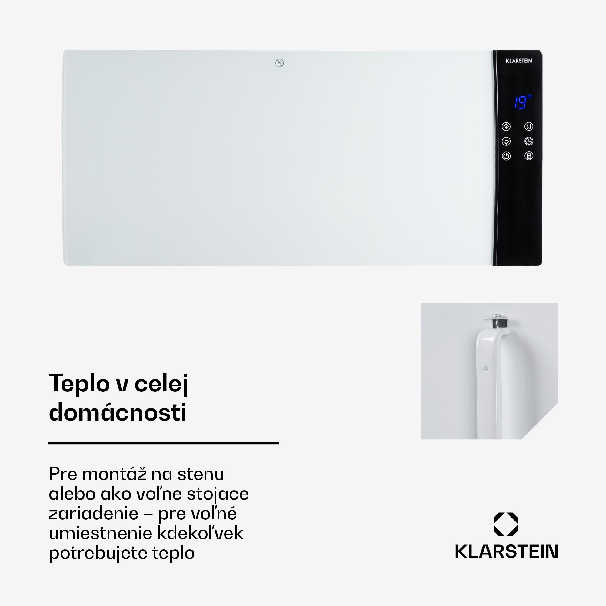 Klarstein Lindholm, konvektor, termostat, časovač, 2000 W – Obrázok 3