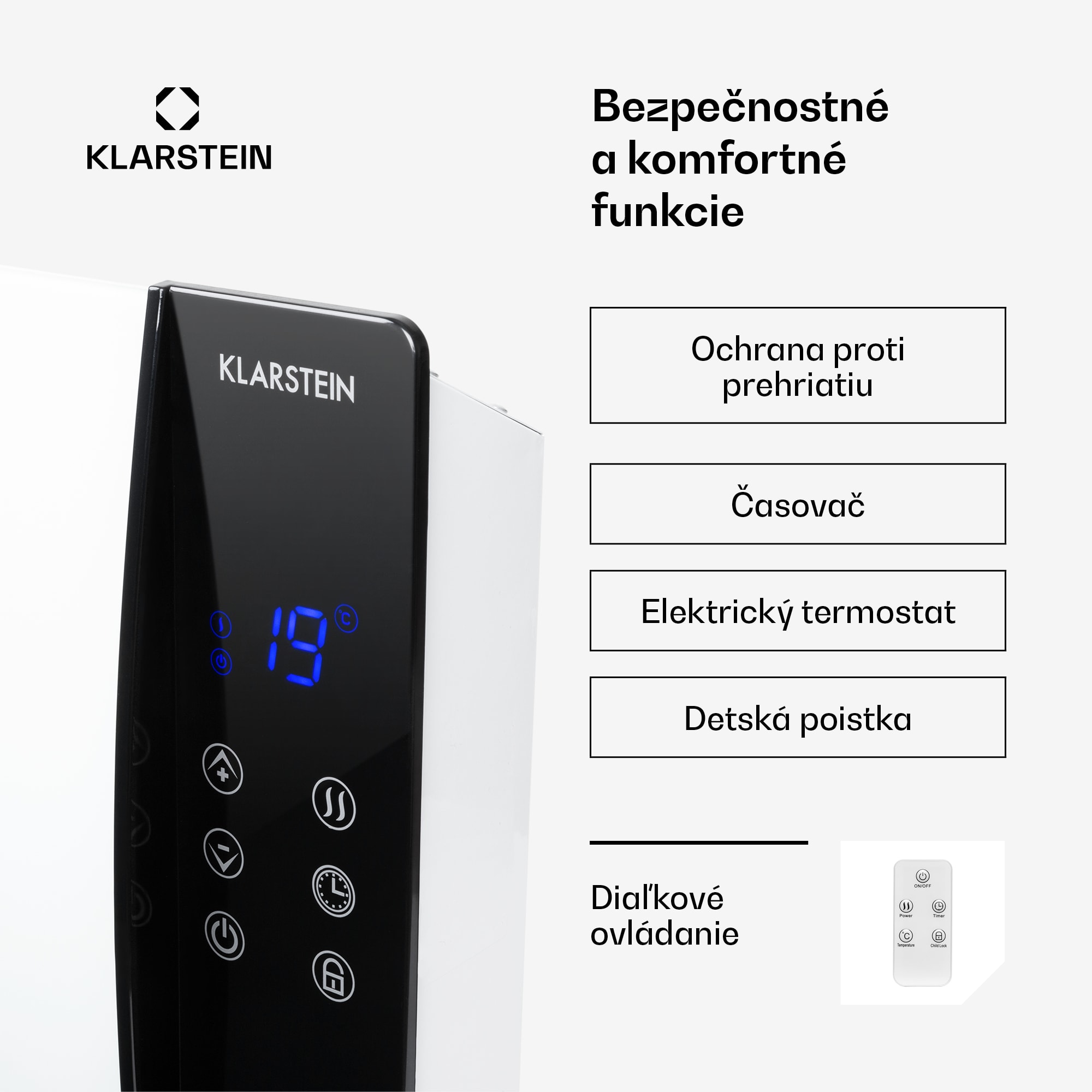 Klarstein Lindholm, konvektor, termostat, časovač, 2000 W – Obrázok 5