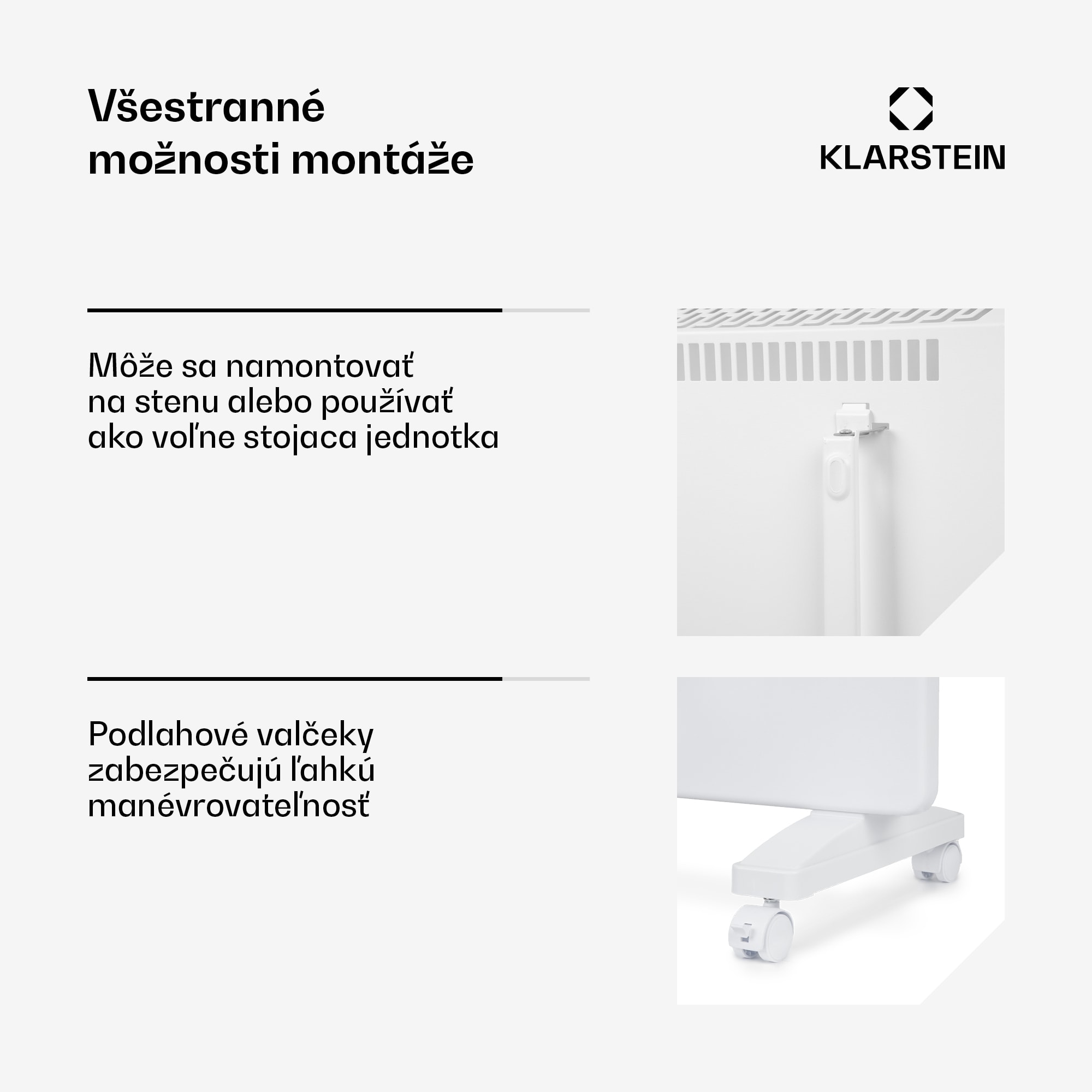 Klarstein Bansin Smart 2500, konvektor, 2500 W, ovládanie cez aplikáciu – Obrázok 3