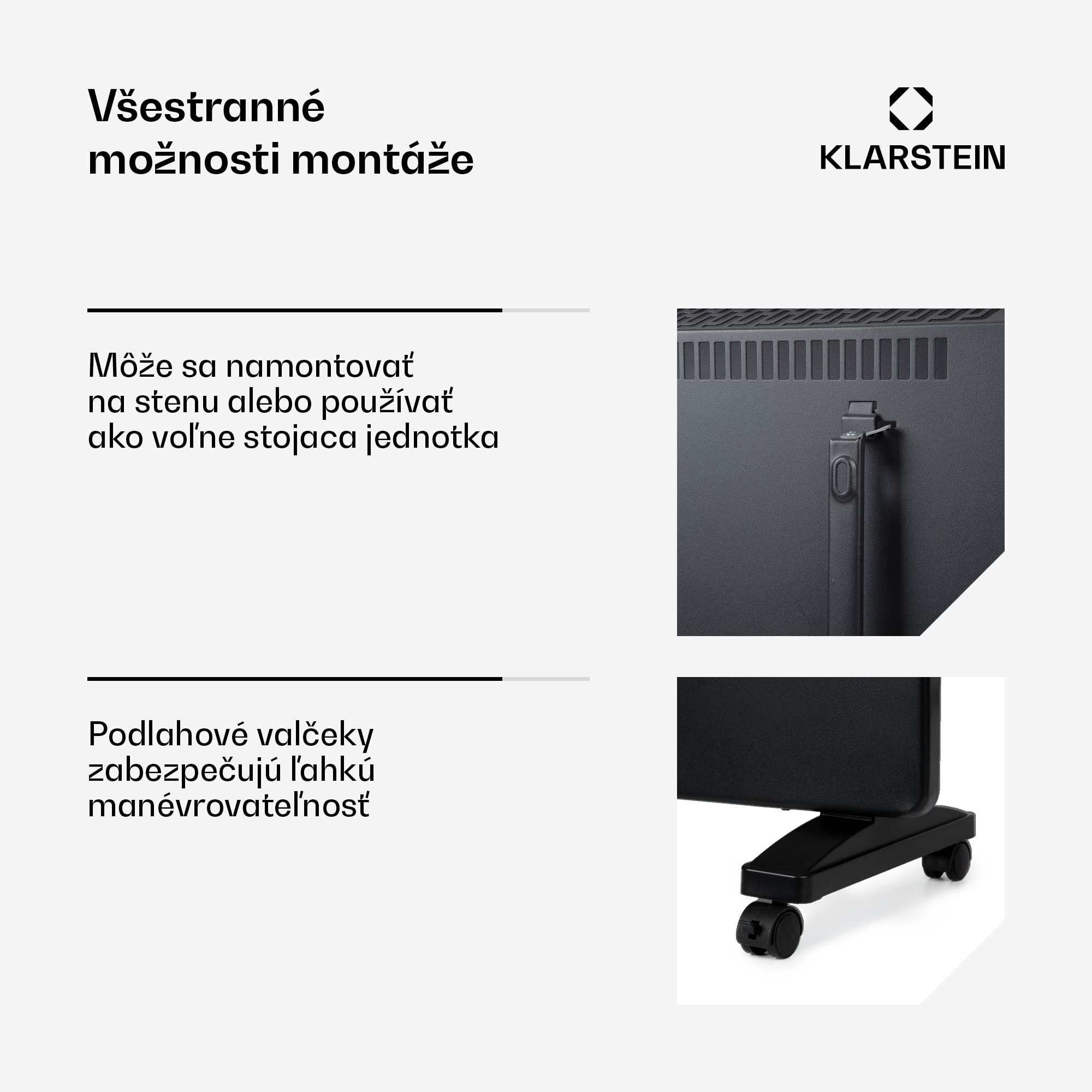 Klarstein Bansin Smart 2500, konvektor, 2500 W, ovládanie cez aplikáciu – Obrázok 3