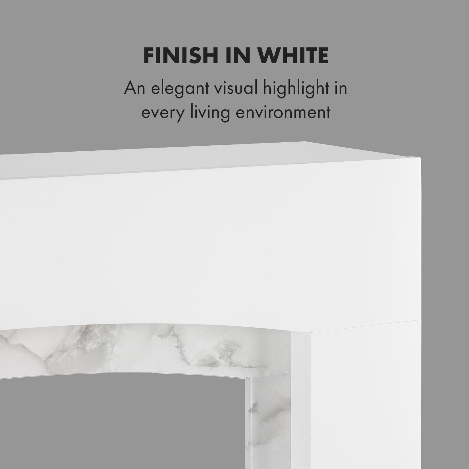 Klarstein Studio Frame II, krbová konštrukcia, MDF, mramorová dekorácia – Obrázok 2