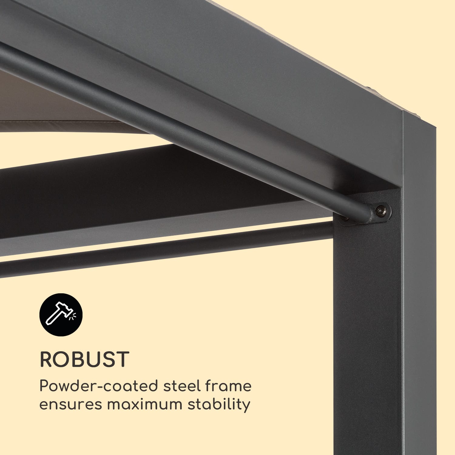 Blumfeldt Eremitage Double XL, ležadlo, pre 2 osoby, oceľový rám, slnečná strecha, závesy – Obrázok 5