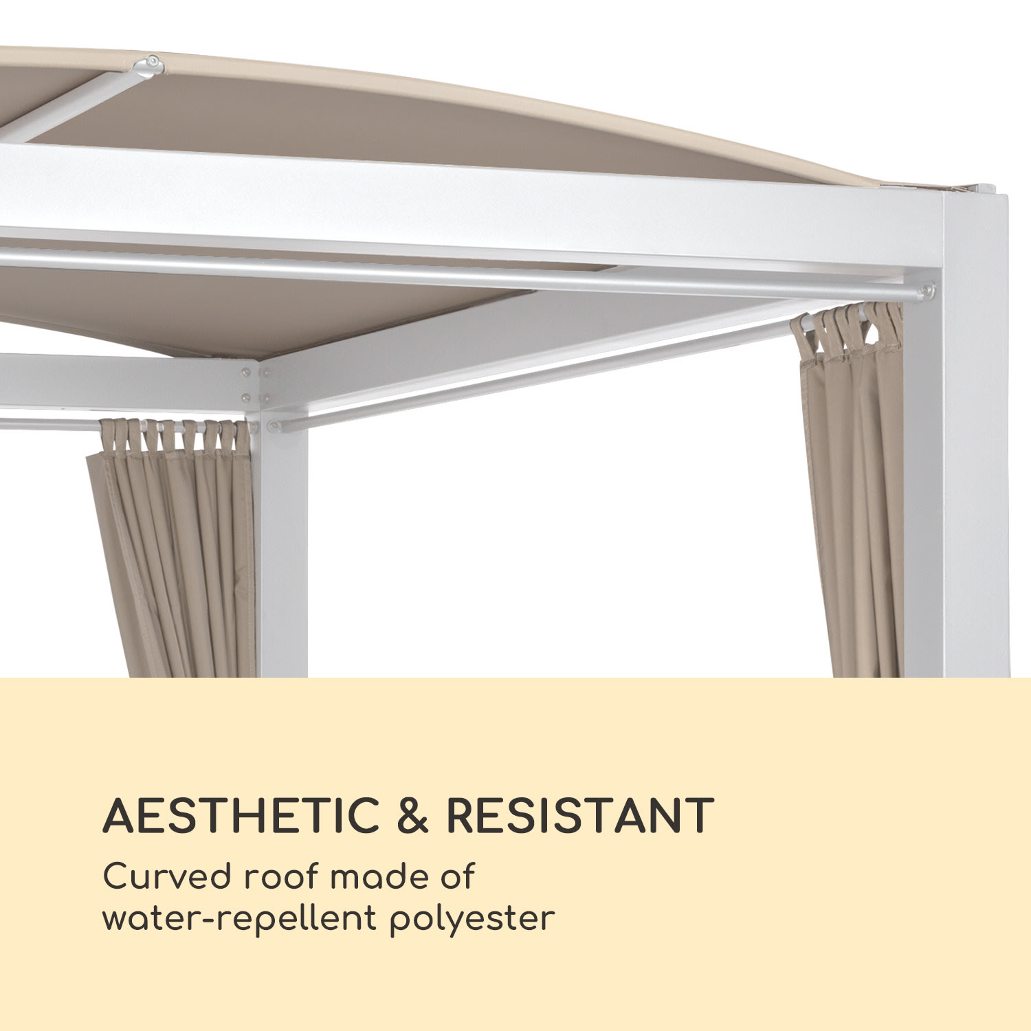 Blumfeldt Eremitage Double XL, ležadlo, pre 2 osoby, oceľový rám, slnečná strecha, závesy – Obrázok 4